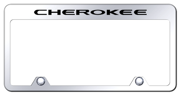 Jeep Cherokee Steel Truck Frame - Laser Etched Mirrored License Plate Frame - RF.CHE.EC