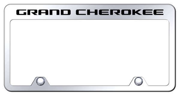 Jeep Grand Cherokee Steel Truck Frame - Laser Etched Mirrored License Plate Frame - RF.GRA.EC