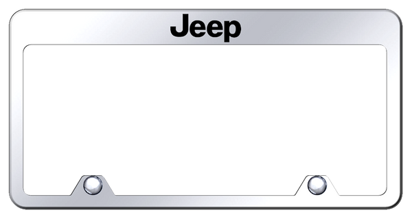 Jeep Jeep Steel Truck Frame - Laser Etched Mirrored License Plate Frame - RF.JEE.EC