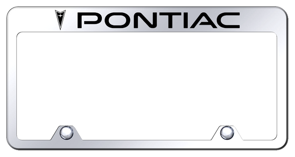 Pontiac Pontiac Steel Truck Frame - Laser Etched Mirrored License Plate Frame - RF.PON.EC