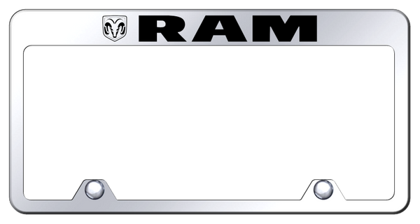 RAM Ram Steel Truck Frame - Laser Etched Mirrored License Plate Frame - RF.RAM.EC