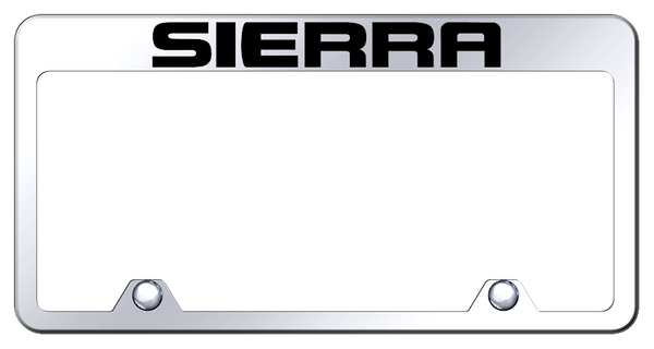 GMC Sierra Steel Truck Frame - Laser Etched Mirrored License Plate Frame - RF.SRR.EC