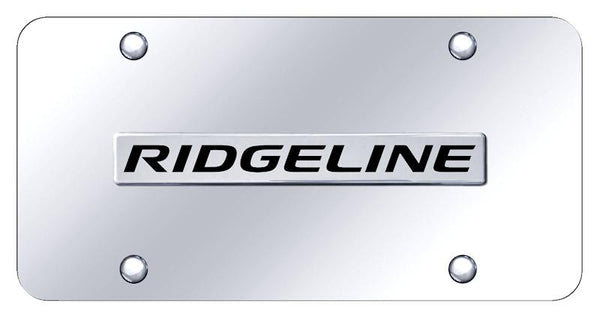 Honda Ridgeline Chrome on Chrome 3D Bar License Plate - RID.N.CC