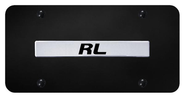 Acura RL Chrome on Black 3D Bar License Plate - RL.N.CB