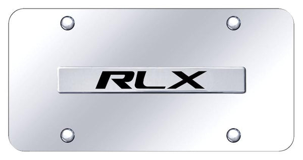 Acura RLX Chrome on Chrome 3D Bar License Plate - RLX.N.CC