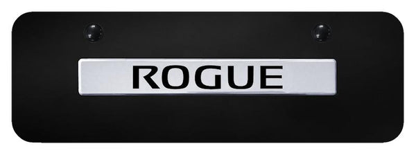 Nissan Rogue Chrome on Black 3D Bar Mini License Plate - ROG.N.CBM