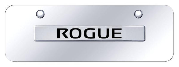 Nissan Rogue Chrome on Chrome 3D Bar Mini License Plate - ROG.N.CCM