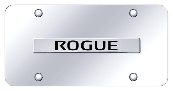 Nissan Rogue Chrome on Chrome 3D Bar License Plate - ROG.N.CC