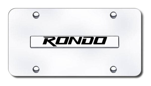 Kia Rondo Chrome on Chrome 3D Bar License Plate - RON.N.CC