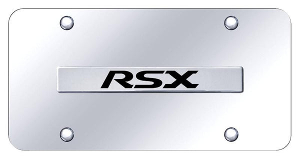 Acura RSX Chrome on Chrome 3D Bar License Plate - RSX.N.CC