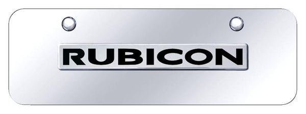 Jeep Rubicon Chrome on Chrome 3D Bar Mini License Plate - RUB.N.CCM