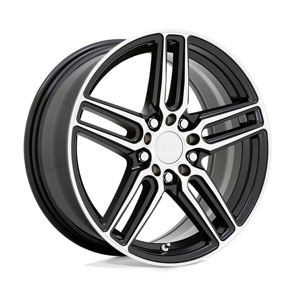 Ruff NITRO GLOSS BLACK W/ MACHINED FACE Wheels for 2015-2020 ACURA TLX [] - 18X8 38 MM - 18"  - (2020 2019 2018 2017 2016 2015)