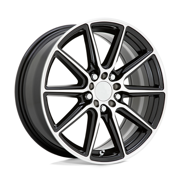 Ruff THROTTLE GLOSS BLACK W/ MACHINED FACE Wheels for 2014-2020 ACURA RLX [] - 18X8 38 mm - 18"  - (2020 2019 2018 2017 2016 2015 2014)