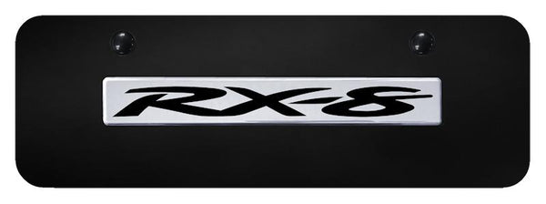 Mazda RX8 Chrome on Black 3D Bar Mini License Plate - RX8.N.CBM