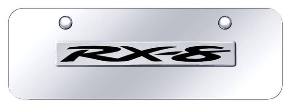 Mazda RX-8 Chrome on Chrome 3D Bar Mini License Plate - RX8.N.CCM