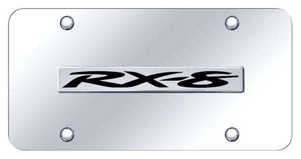 Mazda RX-8 Chrome on Chrome 3D Bar License Plate - RX8.N.CC