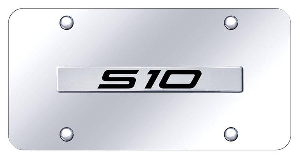 Chevrolet S-10 Chrome on Chrome 3D Bar License Plate - S10.N.CC