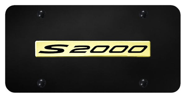 Honda S2000 Gold on Black 3D Bar License Plate - S20.N.GB