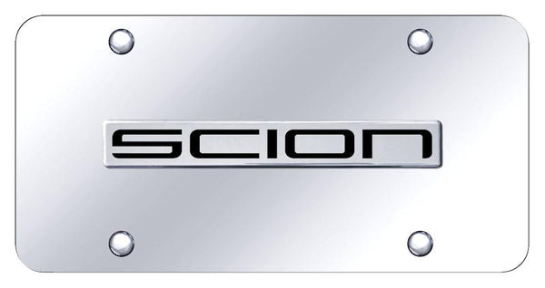 Toyota Scion Chrome on Chrome 3D Bar License Plate - SCI.N.CC