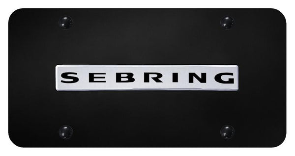 Chrysler Sebring Chrome on Black 3D Bar License Plate - SEB.N.CB