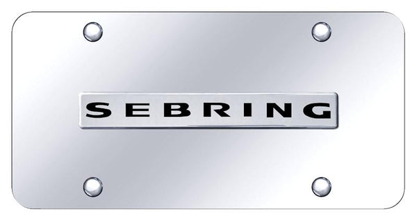 Chrysler Sebring Chrome on Chrome 3D Bar License Plate - SEB.N.CC