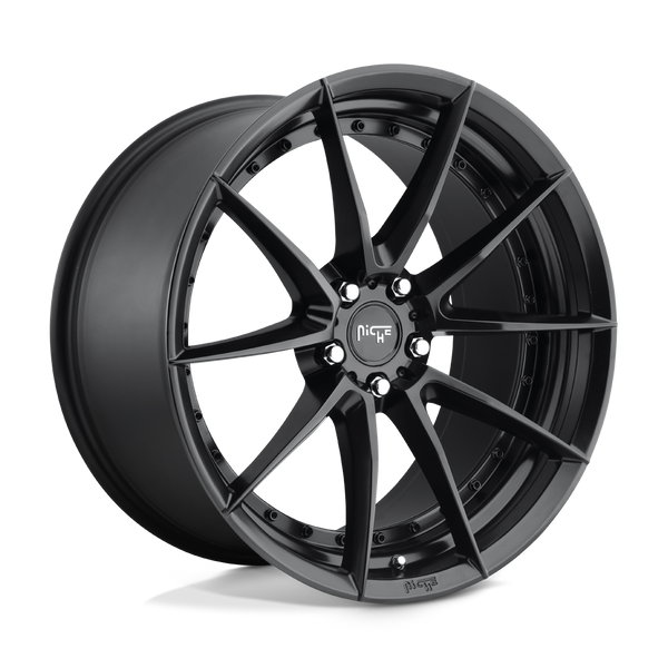 Niche 1PC M196 SECTOR MATTE BLACK Wheels for 2014-2020 ACURA RLX [] - 19X8.5 35 mm - 19"  - (2020 2019 2018 2017 2016 2015 2014)