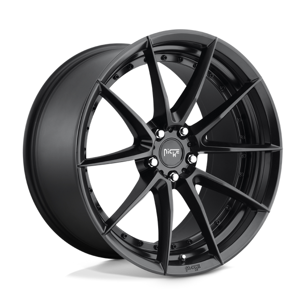 Niche 1PC M196 SECTOR MATTE BLACK Wheels for 2009-2014 ACURA TL [] - 19X8.5 35 mm - 19"  - (2014 2013 2012 2011 2010 2009)