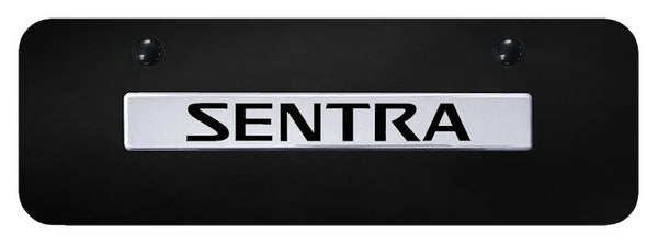 Nissan Sentra Chrome on Black 3D Bar Mini License Plate - SEN.N.CBM