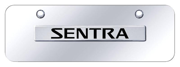 Nissan Sentra Chrome on Chrome 3D Bar Mini License Plate - SEN.N.CCM