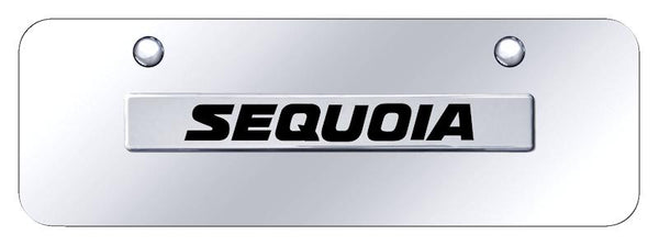 Toyota Sequoia Chrome on Chrome 3D Bar Mini License Plate - SEQ.N.CCM