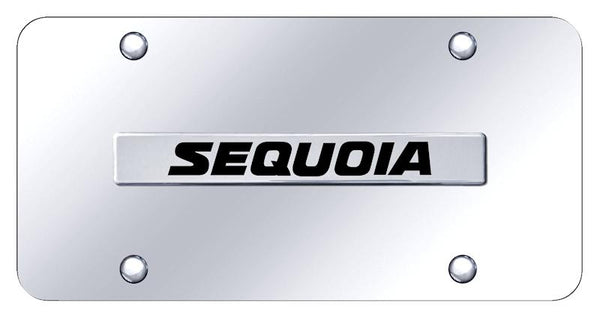 Toyota Sequoia Chrome on Chrome 3D Bar License Plate - SEQ.N.CC