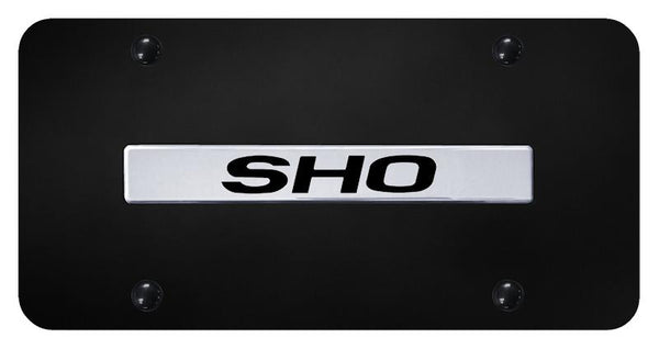 Ford SHO Chrome on Black 3D Bar License Plate - SHO.N.CB