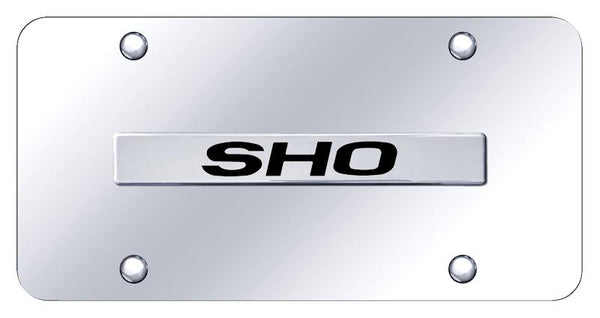 Ford SHO Chrome on Chrome 3D Bar License Plate - SHO.N.CC