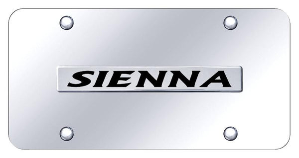 Toyota Sienna Chrome on Chrome 3D Bar License Plate - SIE.N.CC