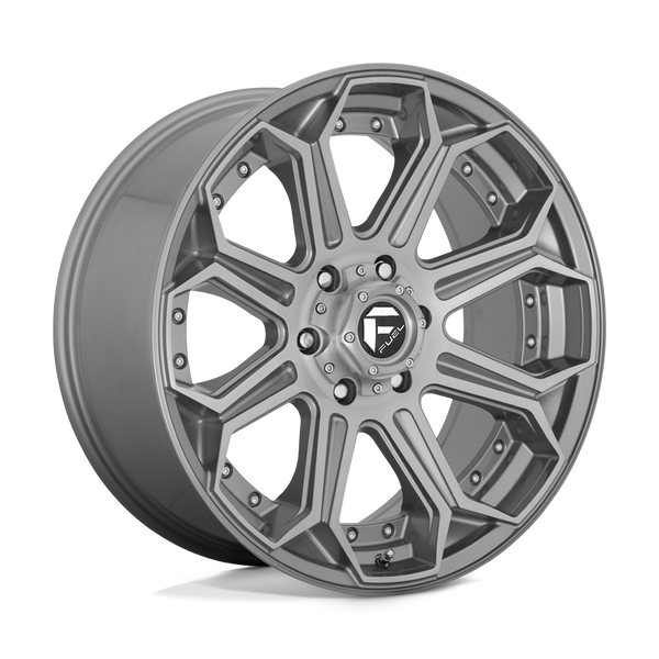 Fuel 1PC D705 SIEGE BRUSHED GUN METAL TINTED CLEAR Wheels for 2010-2020 FORD F-150 [] - 18X9 1 mm - 18"  - (2020 2019 2018 2017 2016 2015 2014 2013 2012 2011 2010)