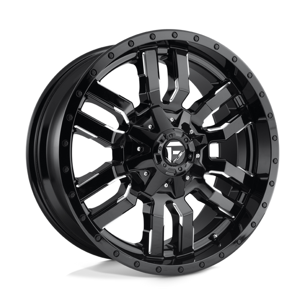 Fuel 1PC D595 SLEDGE GLOSS BLACK MILLED Wheels for 2007-2021 FORD EXPEDITION [] - 22X10 10 MM - 22"  - (2021 2020 2019 2018 2017 2016 2015 2014 2013 2012 2011 2010 2009 2008 2007)