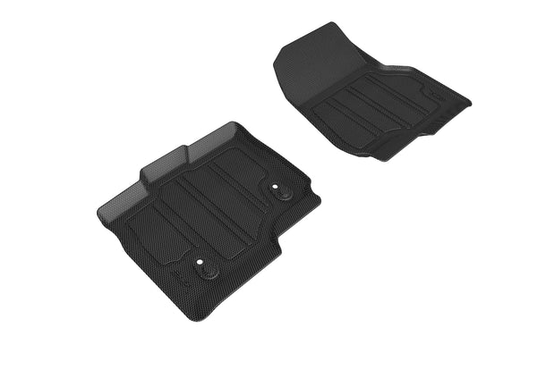 3D MAXpider KAGU Floor Mat for 2015-2022 FORD F-150 SUPERCREW  - BLACK - 1ST ROW - SLFR083 []