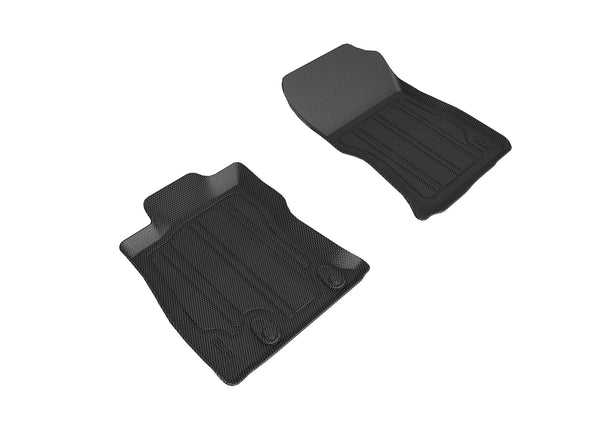 3D MAXpider KAGU Floor Mat for 2019-2022 SUBARU FORESTER  - BLACK - 1ST ROW - SLSB024 []