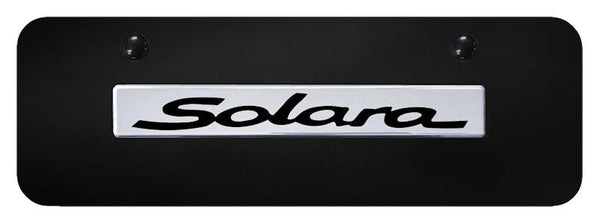 Toyota Solara Chrome on Black 3D Bar Mini License Plate - SOL.N.CBM