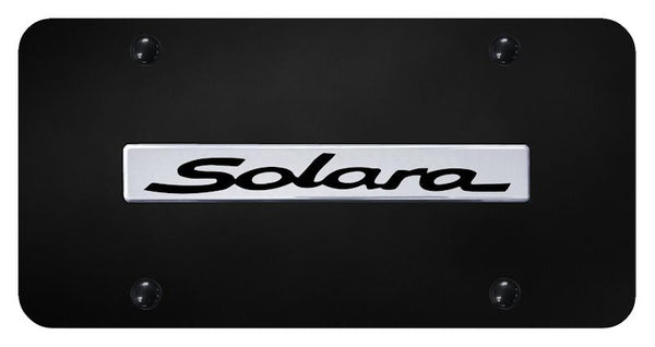 Toyota Solara Chrome on Black 3D Bar License Plate - SOL.N.CB