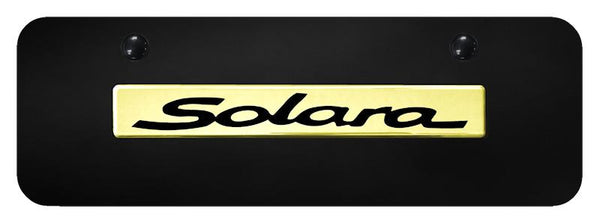 Toyota Solara Gold on Black 3D Bar Mini License Plate - SOL.N.GBM