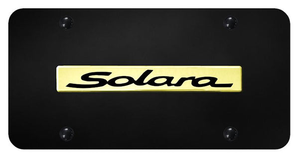 Toyota Solara Gold on Black 3D Bar License Plate - SOL.N.GB