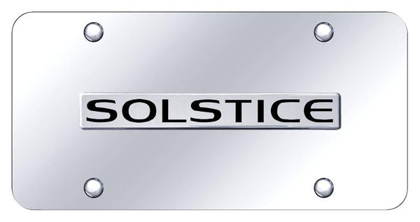 Pontiac Solstice Chrome on Chrome 3D Bar License Plate - SOLS.N.CC