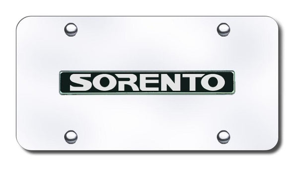 Kia Sorento Chrome on Chrome 3D Bar License Plate - SOR.N.CC