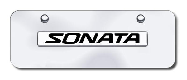 Hyundai Sonata Chrome on Chrome 3D Bar Mini License Plate - SOT.N.CCM