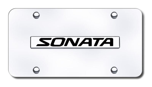 Hyundai Sonata Chrome on Chrome 3D Bar License Plate - SOT.N.CC