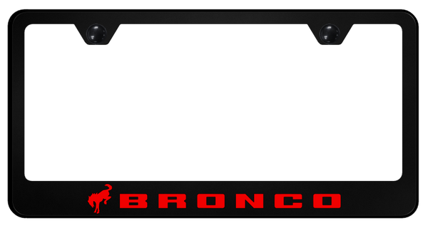 Ford Bronco 2020 Red PC Frame - UV Print on Black License Plate Frame - SP.BRO3.RED.UB