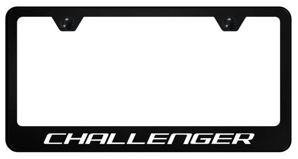 Dodge Challenger PC Frame - UV Print on Black License Plate Frame - SP.CHA.UB