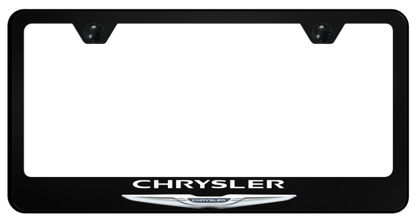 Chrysler Chrysler Name and Logo PC Frame - UV Print on Black License Plate Frame - SP.CHRNL.UB