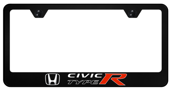 Honda Civic Type R PC Frame - UV Print on Black License Plate Frame - SP.CIVR.UB